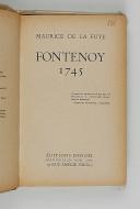 Photo 3 : LA FUYE (Maurice de) – Fontenoy 1745  