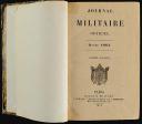 Photo 1 : JOURNAL MILITAIRE OFFICIEL PREMIÈRE SEMESTRE 1861