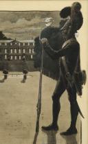 JOB - SAPEUR DU GÉNIE DE LA GARDE IMPÉRIALE PREMIER EMPIRE : Gouache originale, XXème siècle. 33577