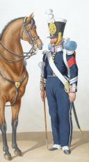 Photo 2 : Aquarelle originale par Auguste de MOLTZHEIM, 1828 Infanterie de ligne, 4e Régiment, Colonel et Caporal Tambour.