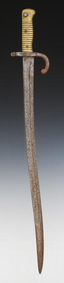 Photo 2 : CHASSEPOT BAYONET SABER, model 1866, Third Republic. 27240-1