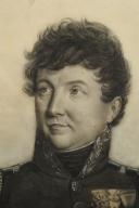 Photo 3 : CHARCOAL PORTRAIT OF A FORTRESS COMMANDER, Restoration period. 29935