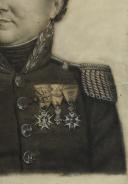 Photo 4 : CHARCOAL PORTRAIT OF A FORTRESS COMMANDER, Restoration period. 29935