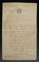 Lettre entièrement autographe écrite au bivouac sous Zamorn le 28 juin , « A Lettowitz en Moravie le 22 juillet 1809 » du colonel de cavalerie Baron Charles Merda (dit Meda) 1773-1812. 32729