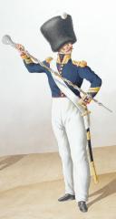 Photo 2 : 1822. Artillerie à Pied. Officier, Tambour-Major en petite tenue