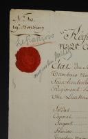 Photo 2 : 21st Infantry Regiment Formerly Guyenne. RECORD OF SERVICE OF MR. AUGUSTIN MICHEL LEFRANÇOIS, drum major, appointed to a vacant second lieutenant position, Lyon on October 1st, 1791. 18910-51