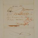 Photo 3 : Cent Jours. LETTRE AUTOGRAPHE SIGNÉE MALAVOIS, embarqué sur l'Aigrette, à son père Monsieur Malavois, sous-directeur des Etudes à l'Ecole Militaire de St Cyr à Versailles, Brest le 17 avril 1815. 18856-17