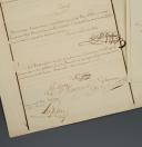 Photo 3 : Garde Impériale. 1er RÉGIMENT DE CHEVAU-LÉGERS  - Lot de trois documents : un état des effets d'habillement au 25 octobre 1813 et deux factures de fournitures d'habillements et d'équipements au 1er trimestre 1814. 18907-10