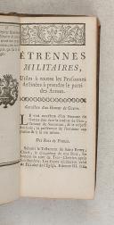 Photo 4 : ETRENNES MILITAIRES tirées du dictionnaire militaire, corrigée et augmentée