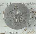 Photo 1 : BOUTON TROUPE DU ROYAUME DE WESTPHALIE AU SERVICE DE LA FRANCE, MODÈLE 1807 À 1813, PREMIER EMPIRE.