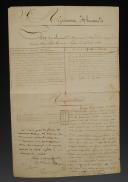 3rd Hussars Regiment. SERVICE RECORD OF MR. DAVID Jean-Baptiste-Louis, Adjutant Major at the said regiment, at the time of August 25, 1811. 32728