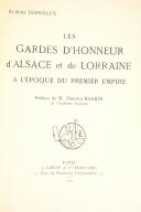 Photo 3 : DEPREAUX. (A.). Les gardes d'honneur d'Alsace et de Lorraine. 