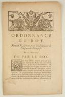 Photo 1 : ORDONNANCE DU ROY, portant règlement pour l'habillement de l'Infanterie Françoise. Du 10 mars 1729. 4 pages
