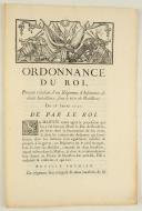 Photo 1 : ORDONNANCE DU ROI, portant création d'un Régiment d'Infanterie de deux bataillons, sous le titre de Boüillon. Du 18 janvier 1757. 4 pages