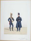 1816-1820. Génie. Lieutenant en Premier de Mineurs en grande tenue, Officier en petite tenue.