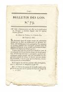 BULLETIN DES LOIS n° 73, pages 29 à 36. Ordonnances n° 646 à 653.