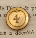 OFFICER BUTTON OF THE 4TH INFANTRY REGIMENT, First Empire. 20737-6