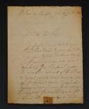 Campagne de Russie. LETTRE SIGNÉE DU SOUS-LIEUTENANT GOUIN, 7ème Régiment de Hussards, 2ème Compagnie, À MONSIEUR DESCHAMPS Fils, apothicaire à Briouze (Orne), Wilna 6 juillet 1812. 18855-5