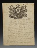 Photo 2 : LETTER WITH A BEAUTIFUL VIGNETTE OF SOLDIER DIOBOT (DIEBOLT), 95th LINE REGIMENT IN BREST, TO HIS PARENTS IN HEENHEIM, AUGUST 9, 1810. 18880-27