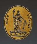 Photo 3 : WAX SEAL FROM THE DISTRICT OF ATH, with the initials "RP*F" (French Republic), Revolution. 31658C