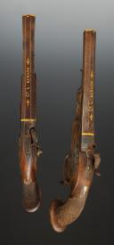 Photo 6 : PAIRE DE PISTOLETS DE DUEL À PERCUSSION SIGNÉS « JALABERT-LAMOTTE », Monarchie de Juillet. 34674