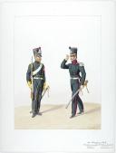 1818. Chasseurs à Cheval. Chasseur (5e Régiment - du Cantal), Lieutenant en Second (21e Régiment - de Vaucluse).
