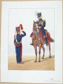 Photo 1 : 1829, Artillerie. Cavalier à Pied, Lieutenant-Colonel.