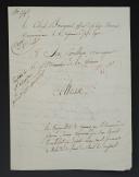 1st Light Infantry Regiment. LETTER FROM COLONEL BOURGEOIS TO THE MINISTER OF WAR, informing that two troublemakers are sowing discord in the regiment, September 10, 1807. 18911-12