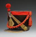 Photo 2 : REPRODUCTION D'UN SHAKO TROUPE DE GRENADIERS DU 21ème RÉGIMENT D'INFANTERIE, modèle 1810, Premier Empire. 28536R