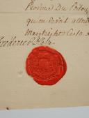Photo 2 : Army of the Émigrés. Siege of Maastricht. COMMAND CERTIFICATE SIGNED BY COUNT DE BLANGY TO MARQUIS DE MAUROY. 1891-4-7