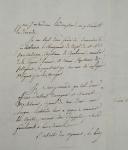 Photo 2 : 1st Light Infantry Regiment. LETTER FROM COLONEL BOURGEOIS TO THE MINISTER OF WAR, informing that two troublemakers are sowing discord in the regiment, September 10, 1807. 18911-12