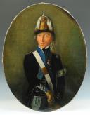 Photo 6 : PORTRAIT D'UN CAPITAINE DE L'ÉTAT-MAJOR DE LA CAVALERIE OU D'UN AIDE-DE-CAMP DU COMTE D'OLONNE DE LA LÉGION DE MIRABEAU, DE L'ARMÉE DE CONDÉ, vers 1792-1793, Révolution.
