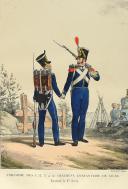 Photo 7 : AUBRY (Charles). Seconde suite. Collection des uniformes de l'armée française présentée au roi par S.E.M. le maréchal Duc de Bellune, ministre de la guerre. Paris, Picquet Ch., Géographe ordinaire du roi et de S.A.S. Mgr le Duc d’Orléans, 1823.