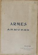 H.P - " Armes et Armures " - Catalogue - 1912 - St-Pétetsbourg