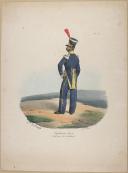 Photo 1 : BELLANGÉ - " Infanterie Légère, Capitaine de Grenadiers " - Gravure - n° 43 - Restauration