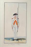 Photo 1 : Nicolas Hoffmann, Régiment d'Infanterie (Beauce) au règlement de 1786.