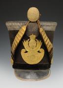SHAKO D'OFFICIER D'ÉTAT-MAJOR DE VOLTIGEURS D'INFANTERIE, modèle 1816, Restauration. 14471BIS