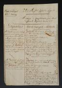 Portuguese Army. 22nd Line Infantry Regiment. PROPOSAL MEMO TO OBTAIN VARIOUS VACANT POSITIONS, SIGNED BY MAJOR GENERAL Baron BRENIER and members of the administration council, July 9, 1811. 18911-13