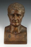 NAPOLEON I: Patinated bronze bust. Late 19th century. 33426