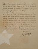 Photo 2 : Army of the Émigrés. Siege of Maestricht. DENIS JEAN MARQUIS DE MAUROY CERTIFIED AMONG THE NUMBER OF FRENCH NOBLES AND MILITARY OFFICERS, April 8, 1793. 18914-8