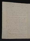 Photo 2 : Guerre d'Espagne - Armée d'Aragon. LETTRE D'UN SOLDAT (signature raturée par l'auteur) ADRESSÉE À SON ONCLE DESANGREMONT jeune au Mans, Valence le 16 septembre 1812. 18855-6