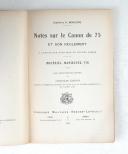Photo 3 : Capt MORLIÈRE – Notes sur le canon de 75 et son règlement à l’usage des officiers de toutes armes 