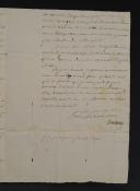 Photo 3 : Guerre d'Espagne - Armée d'Aragon. LETTRE D'UN SOLDAT (signature raturée par l'auteur) ADRESSÉE À SON ONCLE DESANGREMONT jeune au Mans, Valence le 16 septembre 1812. 18855-6