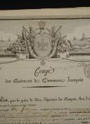 Photo 3 : THREE LEAVES OF FRENCH MERCHANT "SHIPS" BUILDINGS, Revolution - First Empire - Restoration. 20537