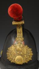 Photo 3 : CASQUE D'ESSAI DU 45ème RÉGIMENT D'INFANTERIE DE LIGNE, type 1836, Monarchie de Juillet (1836-1837). 27704