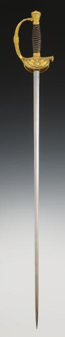 Photo 4 : ÉPÉE À CISELURE D'OFFICIER SUPÉRIEUR DU GÉNIE, modèle 1872, Troisième République. 29595