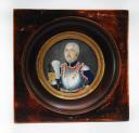 Photo 1 : ADJUDENT-MAJOR CAPTAIN OF THE IMPERIAL GUARD INFANTRY, First Empire, circa 1808-1809 : miniature portrait. 26650