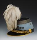 SHAKO FOR AN OFFICER OF THE HUSSARS' PARTICULAR STAFF ATTACHED TO THE PRESIDENCY OF THE REPUBLIC OR TO THE MINISTER OF WAR, model 1874, Third Republic. 27189