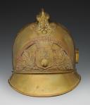 CASQUE TROUPE DE SAPEURS-POMPIERS DE LA SOCIÉTÉ DE CARRELAGES ET CÉRAMIQUES DE PARAY, type 1895, Troisième République. 24543