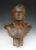 BUSTE DE MARIANNE, Édition du bicentenaire de la Révolution : bronze patiné. XXème siècle. 33429